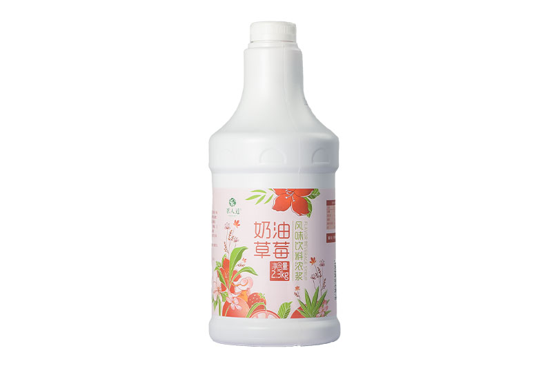 奶油草莓風味飲料濃漿